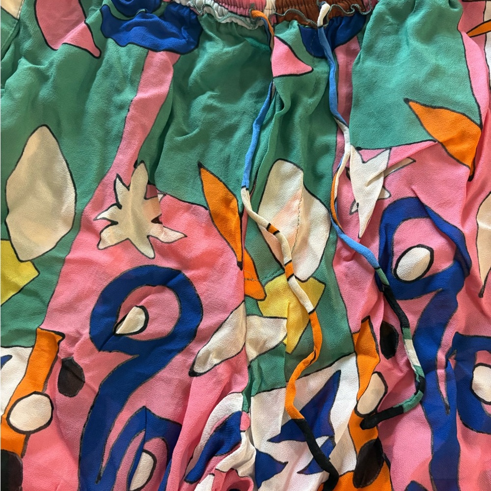 Zara Multicolor Abstract Pattern Pants - Picture 2 of 5